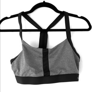 Gray sports bra